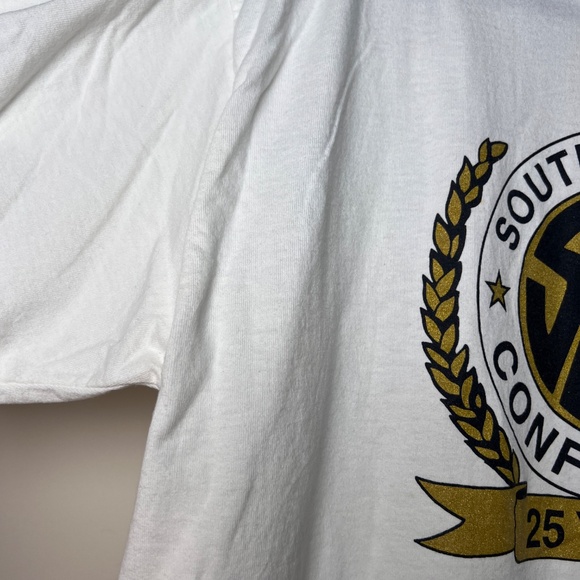 Gildan Activewear SAC 25 years White Gold Black Short Sleeve T-shirt Adult XL - Picture 5 of 11